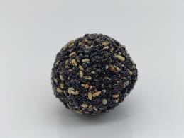 yummy black sesame balls served as a healthy snack food