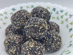 yummy black sesame balls served as a healthy snack food
